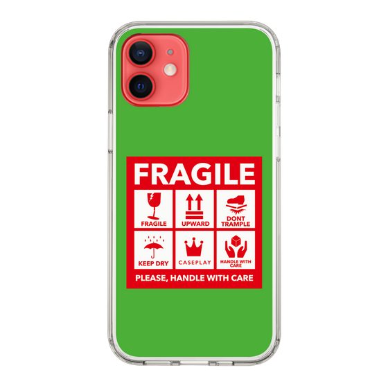 スリムプロテクションケース［ FRAGILE Sticker - Green ］