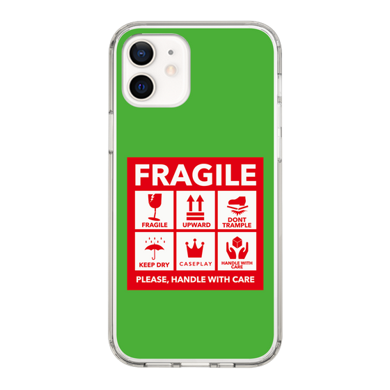 スリムプロテクションケース［ FRAGILE Sticker - Green ］