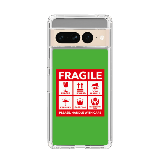 スリムプロテクションケース［ FRAGILE Sticker - Green ］