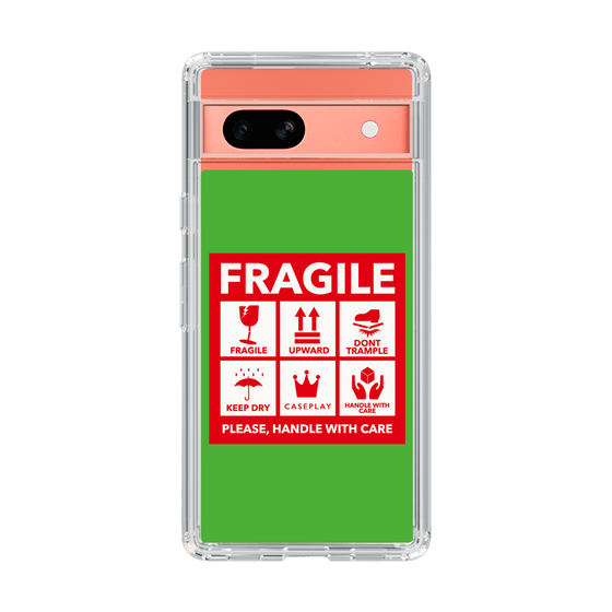 スリムプロテクションケース［ FRAGILE Sticker - Green ］