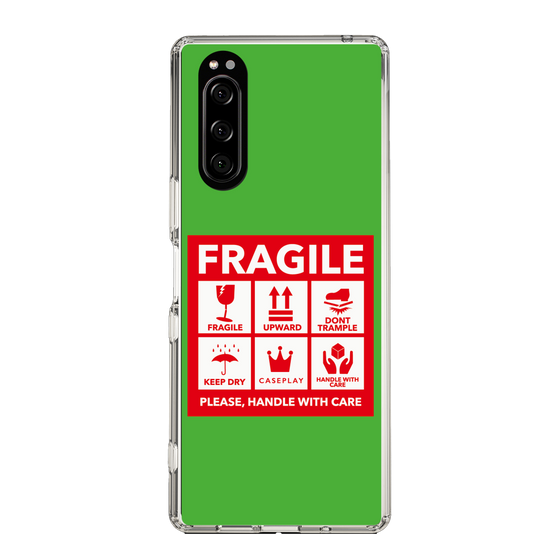 スリムプロテクションケース［ FRAGILE Sticker - Green ］