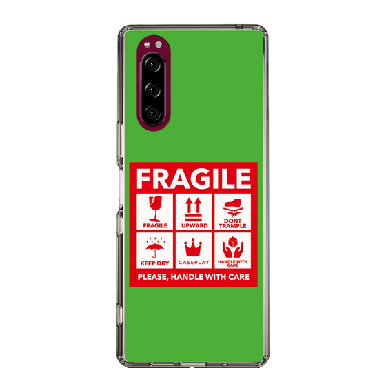 スリムプロテクションケース［ FRAGILE Sticker - Green ］