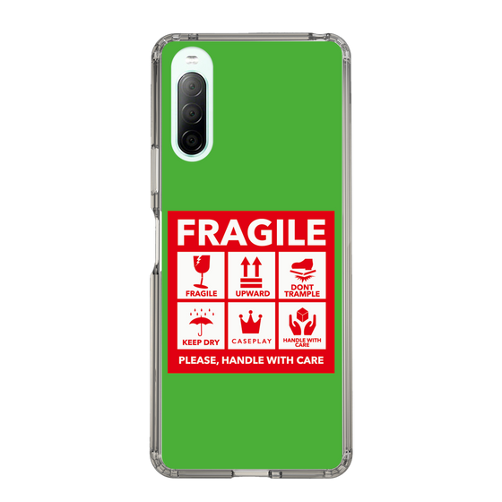 スリムプロテクションケース［ FRAGILE Sticker - Green ］