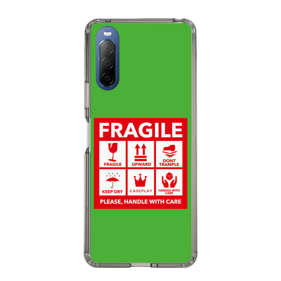 スリムプロテクションケース［ FRAGILE Sticker - Green ］