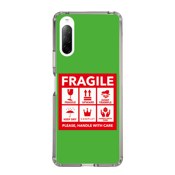 スリムプロテクションケース［ FRAGILE Sticker - Green ］