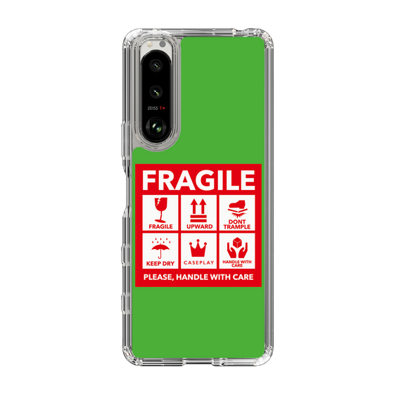 スリムプロテクションケース［ FRAGILE Sticker - Green ］