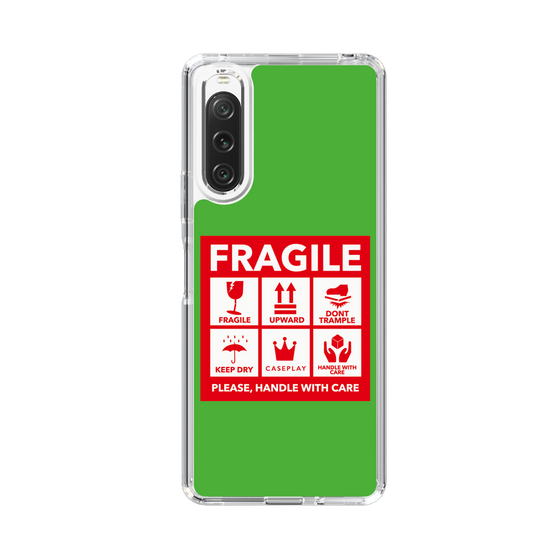 スリムプロテクションケース［ FRAGILE Sticker - Green ］