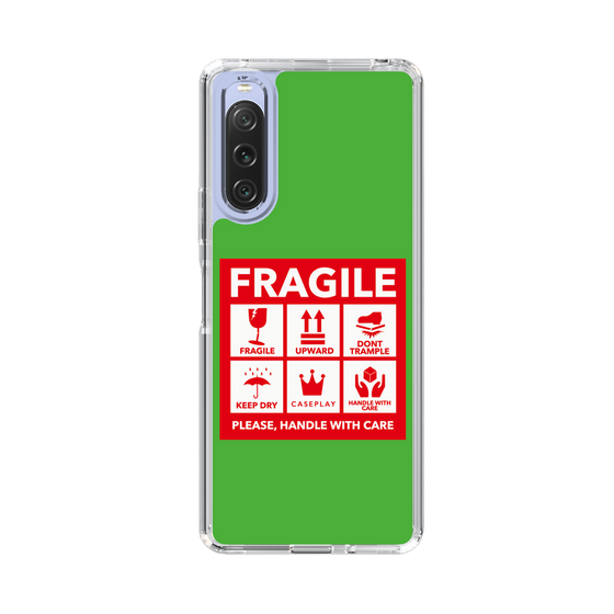 スリムプロテクションケース［ FRAGILE Sticker - Green ］