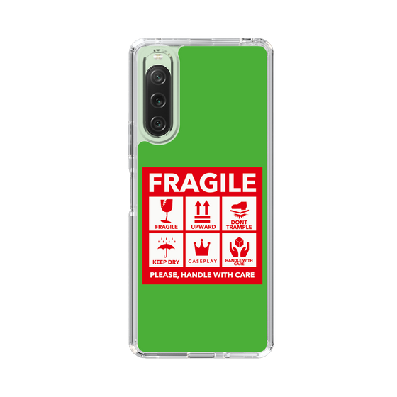 スリムプロテクションケース［ FRAGILE Sticker - Green ］
