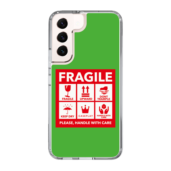 スリムプロテクションケース［ FRAGILE Sticker - Green ］