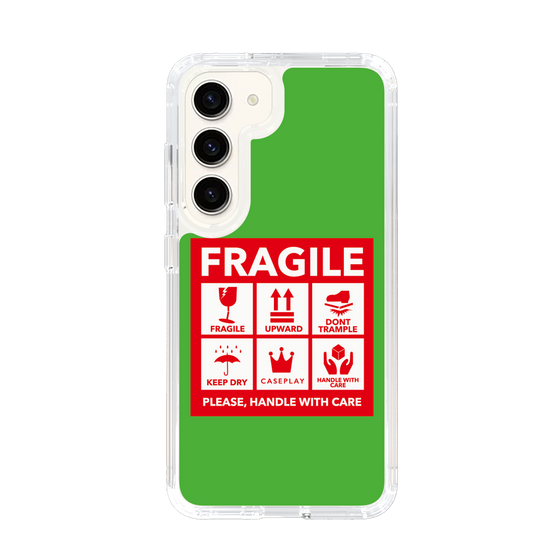 スリムプロテクションケース［ FRAGILE Sticker - Green ］