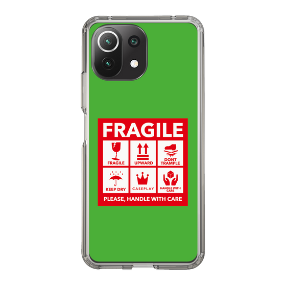 スリムプロテクションケース［ FRAGILE Sticker - Green ］