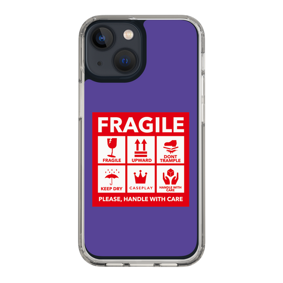 スリムプロテクションケース［ FRAGILE Sticker - Purple ］