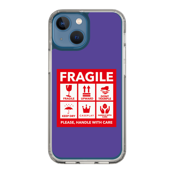 スリムプロテクションケース［ FRAGILE Sticker - Purple ］