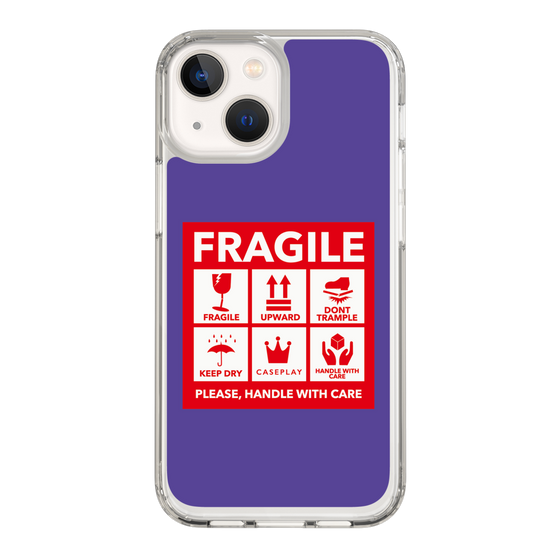 スリムプロテクションケース［ FRAGILE Sticker - Purple ］