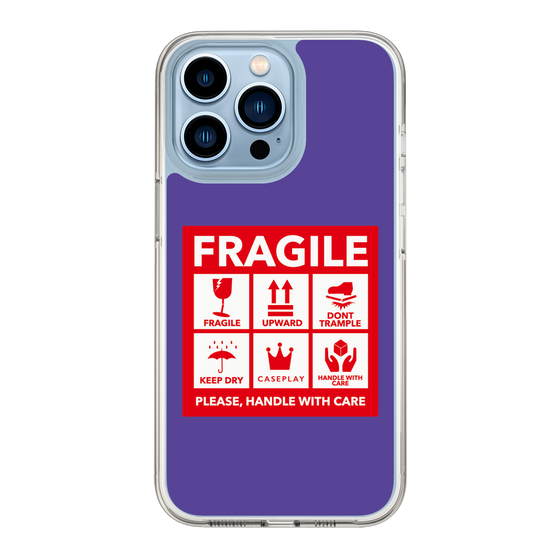 スリムプロテクションケース［ FRAGILE Sticker - Purple ］