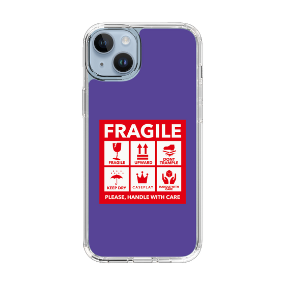 スリムプロテクションケース［ FRAGILE Sticker - Purple ］