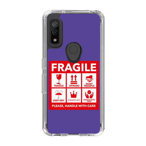 スリムプロテクションケース［ FRAGILE Sticker - Purple ］