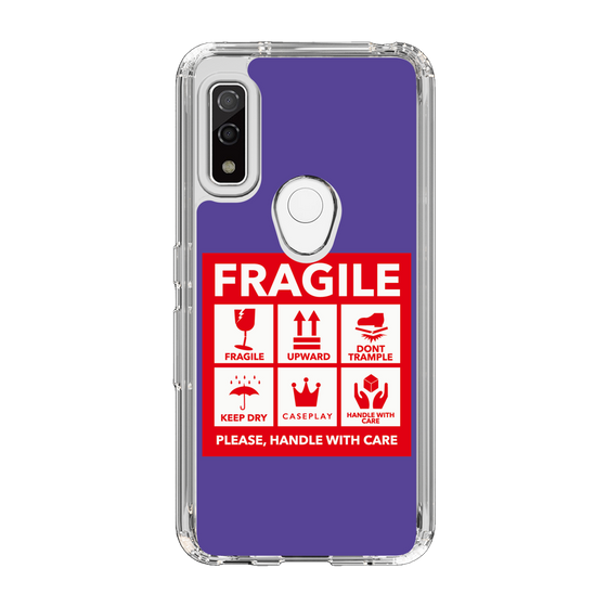 スリムプロテクションケース［ FRAGILE Sticker - Purple ］