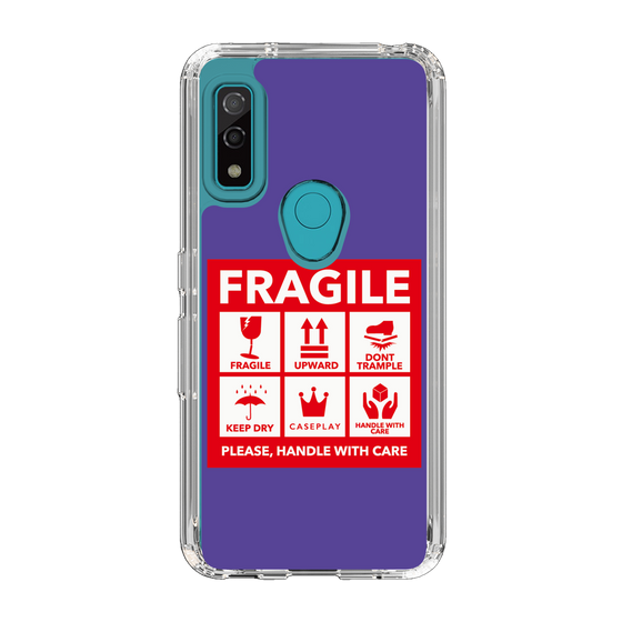 スリムプロテクションケース［ FRAGILE Sticker - Purple ］