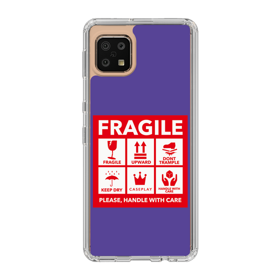 スリムプロテクションケース［ FRAGILE Sticker - Purple ］