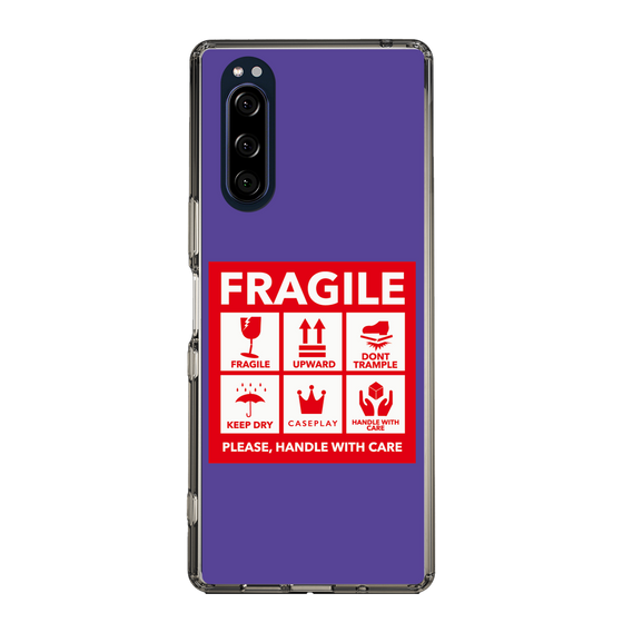 スリムプロテクションケース［ FRAGILE Sticker - Purple ］