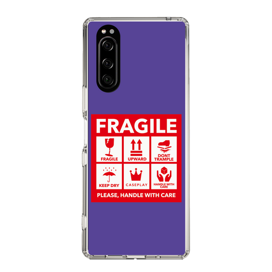 スリムプロテクションケース［ FRAGILE Sticker - Purple ］