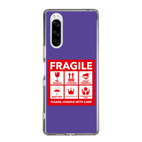 スリムプロテクションケース［ FRAGILE Sticker - Purple ］