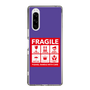 スリムプロテクションケース［ FRAGILE Sticker - Purple ］