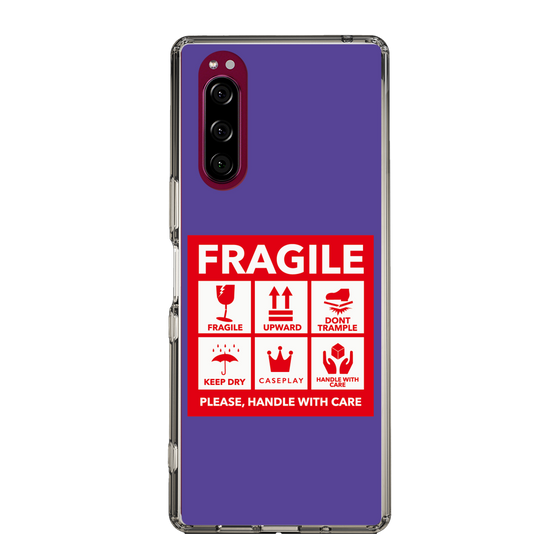 スリムプロテクションケース［ FRAGILE Sticker - Purple ］