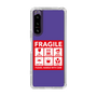 スリムプロテクションケース［ FRAGILE Sticker - Purple ］