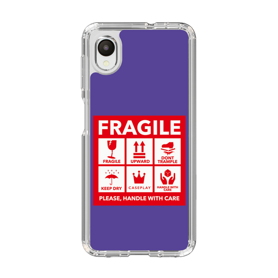 スリムプロテクションケース［ FRAGILE Sticker - Purple ］