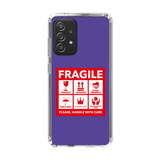 スリムプロテクションケース［ FRAGILE Sticker - Purple ］