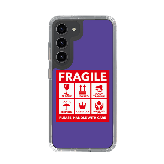 スリムプロテクションケース［ FRAGILE Sticker - Purple ］