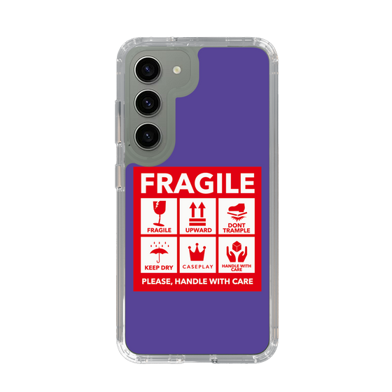 スリムプロテクションケース［ FRAGILE Sticker - Purple ］