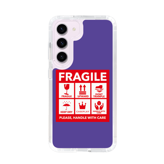 スリムプロテクションケース［ FRAGILE Sticker - Purple ］