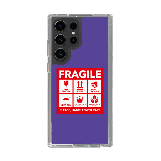 スリムプロテクションケース［ FRAGILE Sticker - Purple ］