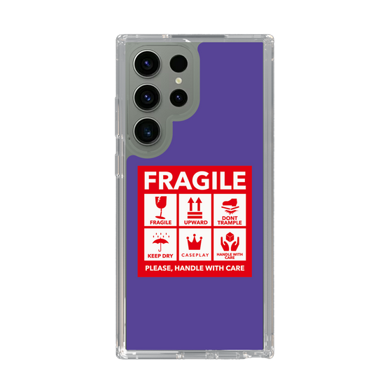 スリムプロテクションケース［ FRAGILE Sticker - Purple ］