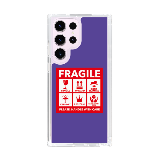スリムプロテクションケース［ FRAGILE Sticker - Purple ］