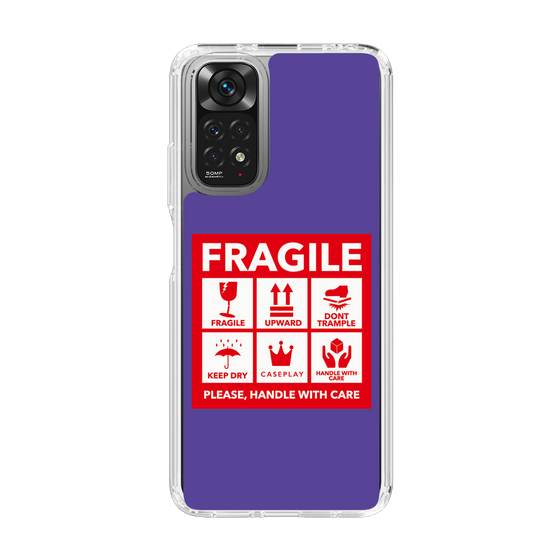 スリムプロテクションケース［ FRAGILE Sticker - Purple ］