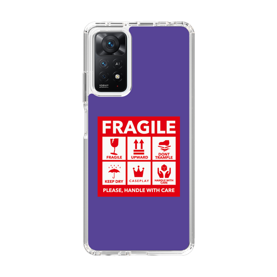 スリムプロテクションケース［ FRAGILE Sticker - Purple ］