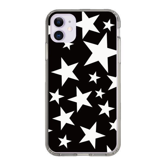 スリムプロテクションケース［ Stars - Black ］