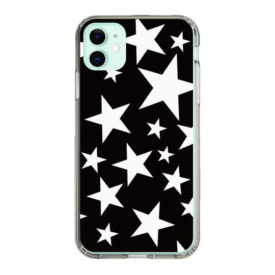 スリムプロテクションケース［ Stars - Black ］
