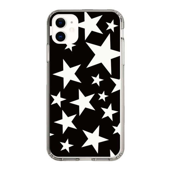 スリムプロテクションケース［ Stars - Black ］