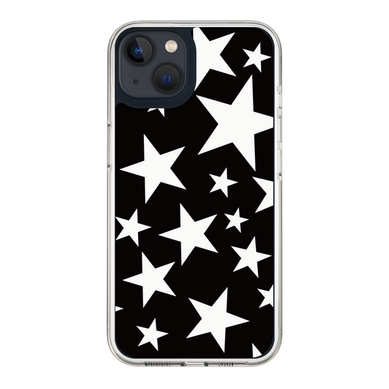スリムプロテクションケース［ Stars - Black ］