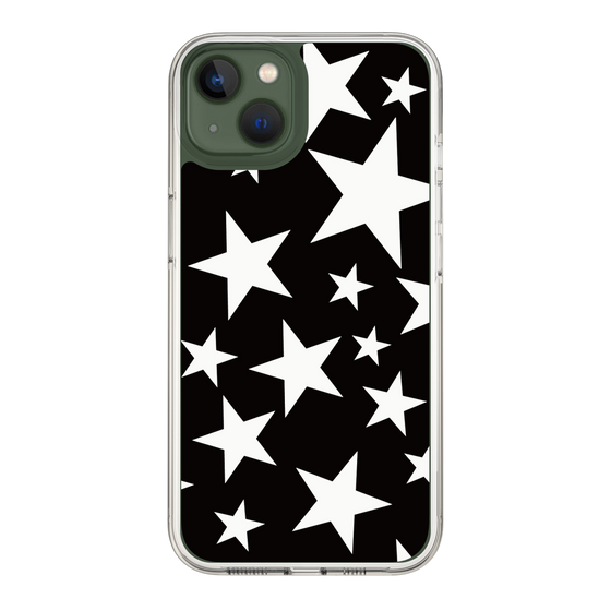 スリムプロテクションケース［ Stars - Black ］