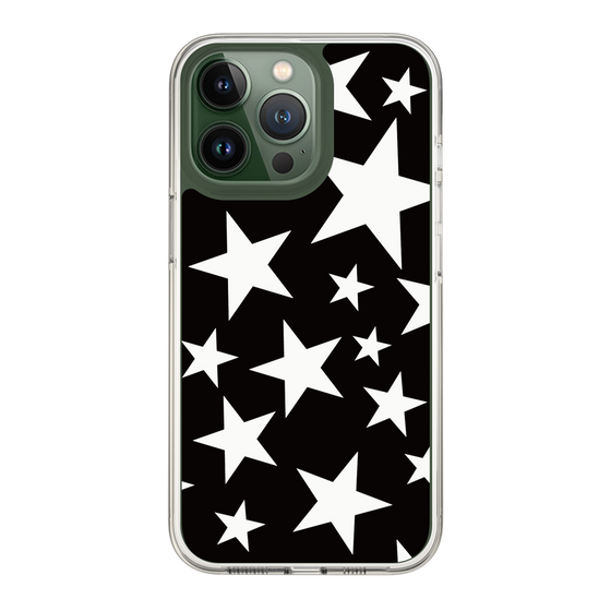 スリムプロテクションケース［ Stars - Black ］