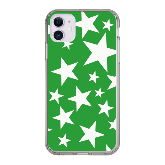 スリムプロテクションケース［ Stars - Green ］