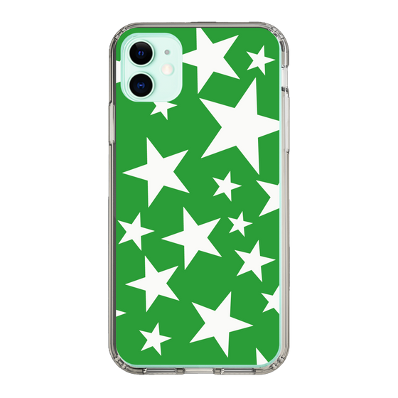 スリムプロテクションケース［ Stars - Green ］