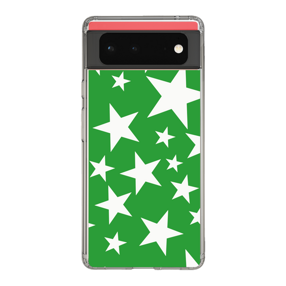 スリムプロテクションケース［ Stars - Green ］